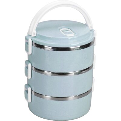 HEAT Tragbare Bento-lunchbox Aus Edelstahl 304, Thermozylinder, Dreilagig, Nordisch Blau, Ideal Für Schule, Büro Und Outdoor. HEAT Tragbare Bento-lunchbox Aus Edelstahl 304, Thermozylinder, Dreilagig, Nordisch Blau, Ideal Für Schule, Büro Und Outdoor.