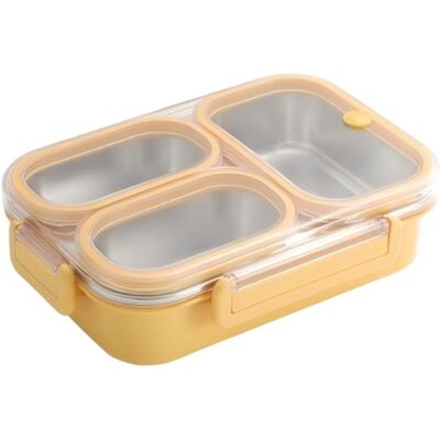 OEM Lunchbox Mit Fächern Edelstahl-lunchbox Für Kinder Snackbox Bento-box Mit 3 Fächern Auslaufsichere Edelstahl-snackbox Ideal Für Schule Und Büro 800 Ml OEM Lunchbox Mit Fächern Edelstahl-lunchbox Für Kinder Snackbox Bento-box Mit 3 Fächern Auslaufsichere Edelstahl-snackbox Ideal Für Schule Und Büro 800 Ml