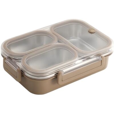 OEM Lunchbox Mit Fächern Edelstahl-lunchbox Für Kinder Snackbox Bento-box Mit 3 Fächern Auslaufsichere Edelstahl-snackbox Ideal Für Schule Und Büro 800 Ml OEM Lunchbox Mit Fächern Edelstahl-lunchbox Für Kinder Snackbox Bento-box Mit 3 Fächern Auslaufsichere Edelstahl-snackbox Ideal Für Schule Und Büro 800 Ml
