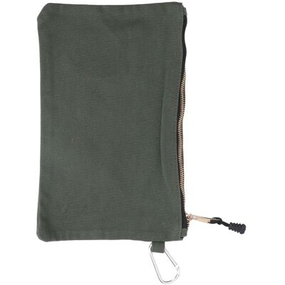 HEAT Mehrzweck-werkzeugtasche Aus Canvas, Wasserdicht, Tragbar, Mit Reißverschluss Und Karabinerhaken Zur Aufbewahrung, Olivgrün HEAT Mehrzweck-werkzeugtasche Aus Canvas, Wasserdicht, Tragbar, Mit Reißverschluss Und Karabinerhaken Zur Aufbewahrung, Olivgrün