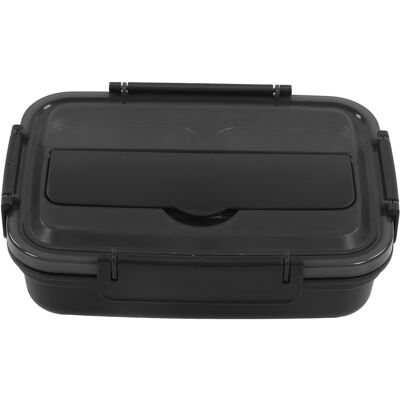 HEAT Lunchbox Aus Edelstahl 304 Mit 4 Fächern, Ideal Für Schule Und Büro (schwarz). HEAT Lunchbox Aus Edelstahl 304 Mit 4 Fächern, Ideal Für Schule Und Büro (schwarz).