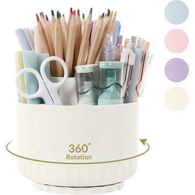 OEM Schreibtisch-organizer, 360-grad-drehbarer Stifthalter, Stifteorganizer Mit 5 Fächern, Stifthalter Für Büro, Schule, Zuhause (cremeweiß) OEM Schreibtisch-organizer, 360-grad-drehbarer Stifthalter, Stifteorganizer Mit 5 Fächern, Stifthalter Für Büro, Schule, Zuhause (cremeweiß)