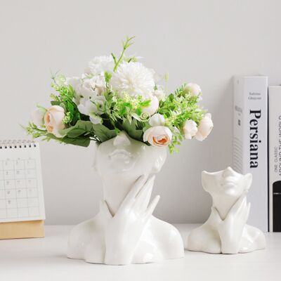 JUTE Einfache Keramikvase Für Blumenarrangements, Dekorationsobjekt Für Das Wohnzimmer JUTE Einfache Keramikvase Für Blumenarrangements, Dekorationsobjekt Für Das Wohnzimmer