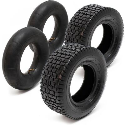 Wiltec - 2x Reifenmantel 2x Schlauch Für Aufsitzmäher/rasentraktor 18x8.50-8 4pr Winkelventil Wiltec - 2x Reifenmantel 2x Schlauch Für Aufsitzmäher/rasentraktor 18x8.50-8 4pr Winkelventil