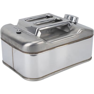 HEAT Silberner 10-liter-kraftstoffkanister Aus Edelstahl (2,6 Gallonen) Für Wasser, Benzin, Auto, Rasenmäher Und Kettensäge HEAT Silberner 10-liter-kraftstoffkanister Aus Edelstahl (2,6 Gallonen) Für Wasser, Benzin, Auto, Rasenmäher Und Kettensäge