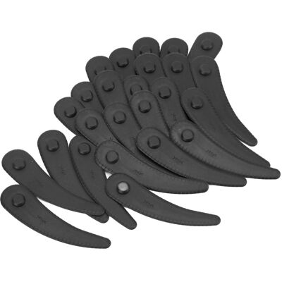 HEAT 25 Stück Rasentrimmermesser Aus Flexiblem Abs-kunststoff Für Schnelles Schneiden, Passend Für Bosch-rasenmäher, Schwarz HEAT 25 Stück Rasentrimmermesser Aus Flexiblem Abs-kunststoff Für Schnelles Schneiden, Passend Für Bosch-rasenmäher, Schwarz