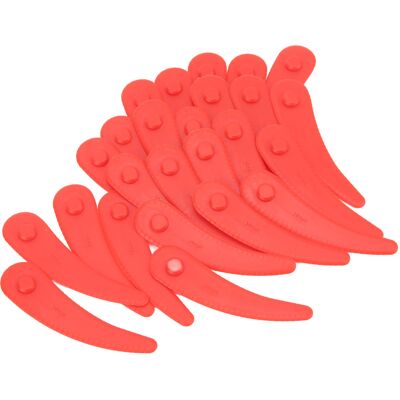 HEAT 25 Stück Rasentrimmermesser Aus Flexiblem Abs-kunststoff Für Schnelles Schneiden, Passend Für Bosch-rasenmäher (rot) HEAT 25 Stück Rasentrimmermesser Aus Flexiblem Abs-kunststoff Für Schnelles Schneiden, Passend Für Bosch-rasenmäher (rot)