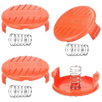 ZUVRA Spulenkappen, 4-teilige Spulenkappen, Spulenkappen Für Rasenmäher, Zubehör Für Freischneider, Abs-spulenkappen Für Black & Decker Rc-100-p Rasenmäher ZUVRA Spulenkappen, 4-teilige Spulenkappen, Spulenkappen Für Rasenmäher, Zubehör Für Freischneider, Abs-spulenkappen Für Black & Decker Rc-100-p Rasenmäher