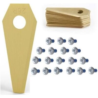 OEM 18 Ersatzmesser Für Bosch Titanium, Zubehör Für Mähroboter + 18 Schrauben, Ersatzmesser Für Mähroboter, Kompatibel Mit Bosch Rasenmähern OEM 18 Ersatzmesser Für Bosch Titanium, Zubehör Für Mähroboter + 18 Schrauben, Ersatzmesser Für Mähroboter, Kompatibel Mit Bosch Rasenmähern