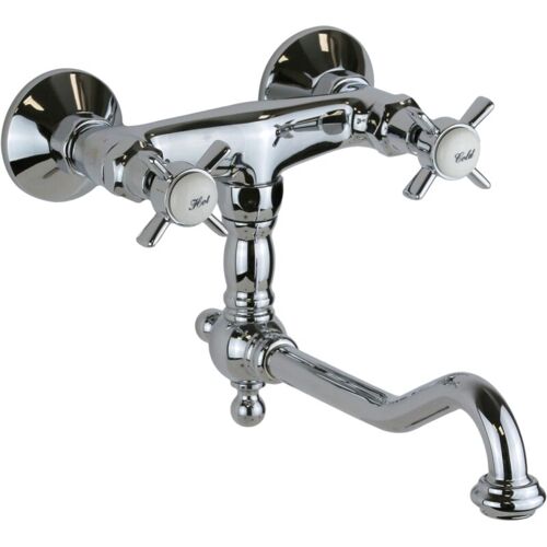 GATTONI RUBINETTERIA Doppelhebel-Küchenarmatur in Chromfarbe Gattoni London 1705117C0 Chrom