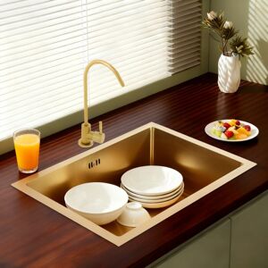 SANBOUSI Edelstahl Edelstahlspüle Küchenspüle Spülbecken mit Seifenspender 55x40cm Spüle SANBOUSI Edelstahl Edelstahlspüle Küchenspüle Spülbecken mit Seifenspender 55x40cm Spüle