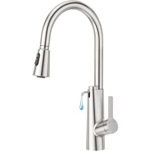 BUNTHAUS Küchenarmatur mit integriertem Seifenspender, Küchenmischer mit ausziehbarer Brause, Spültischarmatur mit 3-Funktions-Handbrause, 360° drehbar, BUNTHAUS Küchenarmatur mit integriertem Seifenspender, Küchenmischer mit ausziehbarer Brause, Spültischarmatur mit 3-Funktions-Handbrause, 360° drehbar,