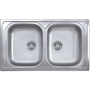 WEBMARKETPOINT Spüle 86x50 2 Becken Sa322 WEBMARKETPOINT Spüle 86x50 2 Becken Sa322