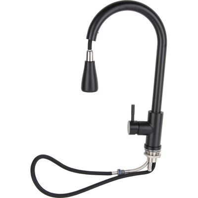 HEAT Schwarze G3/8 Teleskop-küchenarmatur Mit Ausziehfunktion, Mischbatterie Für Warm- Und Kaltwasser, Für Spülbecken/waschbecken, Badezimmerarmatur HEAT Schwarze G3/8 Teleskop-küchenarmatur Mit Ausziehfunktion, Mischbatterie Für Warm- Und Kaltwasser, Für Spülbecken/waschbecken, Badezimmerarmatur