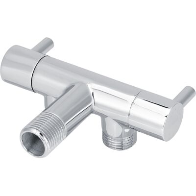 HEAT Polierter 2-wege-wasserhahn Aus Messing, Wasseranschluss Für Toilette Und Waschmaschine, Wasserhahnanschluss HEAT Polierter 2-wege-wasserhahn Aus Messing, Wasseranschluss Für Toilette Und Waschmaschine, Wasserhahnanschluss