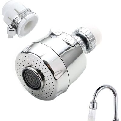 URSUS Wasserhahn Belüfter, 360° Drehbarer Wasserhahn, 2-gang-modus, Verstellbarer Wassersparfilter, Für Küche Und Bad, Flexibler Wasserhahnaufsatz (kurz) URSUS Wasserhahn Belüfter, 360° Drehbarer Wasserhahn, 2-gang-modus, Verstellbarer Wassersparfilter, Für Küche Und Bad, Flexibler Wasserhahnaufsatz (kurz)