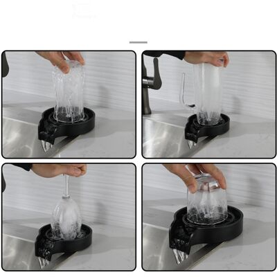 HEAT Hochdruck-spülbecken- Und Gläserspüler Aus Edelstahl Mit Automatischer Pressfunktion Für Wasserhahn Und Tassenabstreifer, Geeignet Für Zuhause, Café Oder Bar, Schwarz, Inklusive 60 Cm Schlauch Und 1/2 HEAT Hochdruck-spülbecken- Und Gläserspüler Aus Edelstahl Mit Automatischer Pressfunktion Für Wasserhahn Und Tassenabstreifer, Geeignet Für Zuhause, Café Oder Bar, Schwarz, Inklusive 60 Cm Schlauch Und 1/2