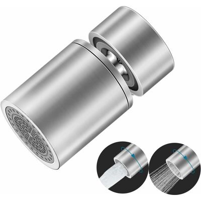 OEM Fm22 Wasserhahn-luftsprudler, Wassersparer Für Wasserhähne Mit Zwei Wasserflussmodi, Küchenwasserhahn-luftsprudler Mit 360°-drehung, -- OEM Fm22 Wasserhahn-luftsprudler, Wassersparer Für Wasserhähne Mit Zwei Wasserflussmodi, Küchenwasserhahn-luftsprudler Mit 360°-drehung, --