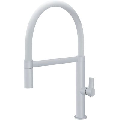 IMEX Laos Weiße Matte Küchenspüle - Hochauslauf, Sprühfunktion, Keramik IMEX Laos Weiße Matte Küchenspüle - Hochauslauf, Sprühfunktion, Keramik