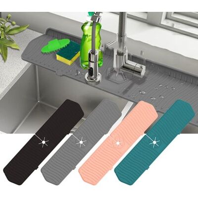 HEAT Spritzschutz Für Küchenarmatur/spülbecken, Große Silikon-wasserauffangmatte, Tropfmatte Zur Anbringung Hinter Der Armatur Für Küche Und Bad. HEAT Spritzschutz Für Küchenarmatur/spülbecken, Große Silikon-wasserauffangmatte, Tropfmatte Zur Anbringung Hinter Der Armatur Für Küche Und Bad.
