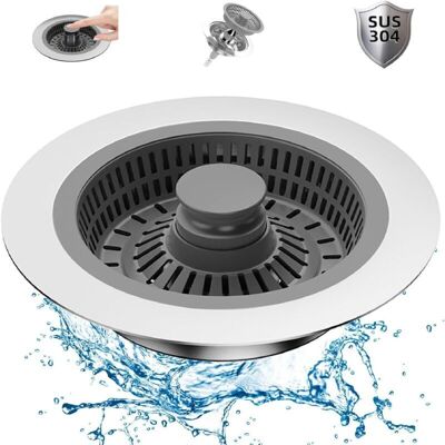 OEM 3-in-1 Pop-up-küchenspülenstöpsel, Universeller Küchenspülenfilter, Verstopfungsschutzgitter Für Küchenspülen, Geruchsfilterkorb Für Spülbecken Mit 71–85 Mm Durchmesser Und 22 Mm Tiefe OEM 3-in-1 Pop-up-küchenspülenstöpsel, Universeller Küchenspülenfilter, Verstopfungsschutzgitter Für Küchenspülen, Geruchsfilterkorb Für Spülbecken Mit 71–85 Mm Durchmesser Und 22 Mm Tiefe