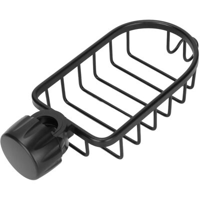 HEAT Hängender Abtropfkorb Für Wasserhahn, Verstellbar, Für Spülbecken, Geschirrtücher Und Schwämme, Schwarz. HEAT Hängender Abtropfkorb Für Wasserhahn, Verstellbar, Für Spülbecken, Geschirrtücher Und Schwämme, Schwarz.