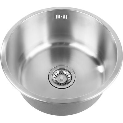 SKECTEN Einbauspüle Küchenspüle Spülbecken Edelstahlspüle Rund Edelstahl Spüle Zubehör 41×41×20cm SKECTEN Einbauspüle Küchenspüle Spülbecken Edelstahlspüle Rund Edelstahl Spüle Zubehör 41×41×20cm