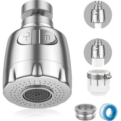 OEM 360° Drehbarer Wasserhahn-luftsprudler, Küchenarmatur-düse, Spülbecken-luftsprudler Mit Verstellbarem Filterkopf, 2 Modi, Wasserhahn-luftsprudler, Zerstäuber, Küchenarmatur-aufsatz, Silber OEM 360° Drehbarer Wasserhahn-luftsprudler, Küchenarmatur-düse, Spülbecken-luftsprudler Mit Verstellbarem Filterkopf, 2 Modi, Wasserhahn-luftsprudler, Zerstäuber, Küchenarmatur-aufsatz, Silber