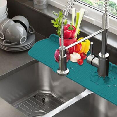 HEAT Spritzschutz Für Küchenarmatur/spülbecken, Große Silikon-wasserauffangmatte, Tropfmatte Zur Anbringung Hinter Der Armatur Für Küche Und Bad. HEAT Spritzschutz Für Küchenarmatur/spülbecken, Große Silikon-wasserauffangmatte, Tropfmatte Zur Anbringung Hinter Der Armatur Für Küche Und Bad.