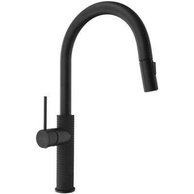 SAPHO Schwarze Matt-Küchenarmatur mit Ausziehbrause - Wasserhahn SAPHO Schwarze Matt-Küchenarmatur mit Ausziehbrause - Wasserhahn