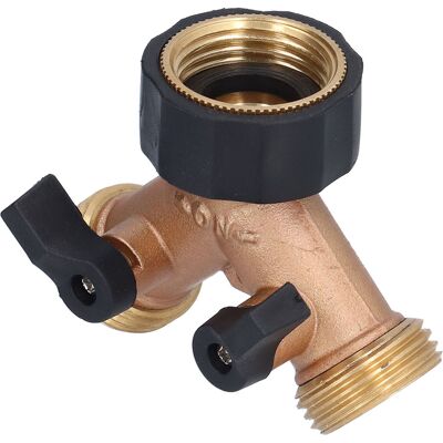 HEAT 3/4-zoll-schlauchverteiler, 2-wege-y-ventil, Wasserhahn-messingrohr-anschlussadapter Mit Gummidichtung HEAT 3/4-zoll-schlauchverteiler, 2-wege-y-ventil, Wasserhahn-messingrohr-anschlussadapter Mit Gummidichtung