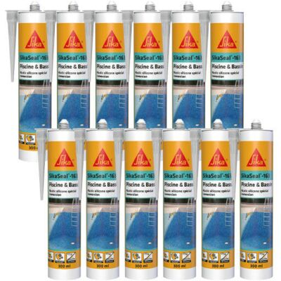 Sika - Modell 163 - Transparentes Dichtmittel - Pool & Becken - 300ml Sika - Modell 163 - Transparentes Dichtmittel - Pool & Becken - 300ml