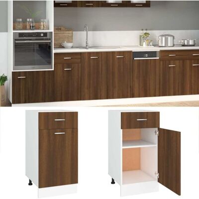 Unterschrank Mit Schublade Lyon Braun Eichen-optik 40x46x81,5 Cm Vidaxl Unterschrank Mit Schublade Lyon Braun Eichen-optik 40x46x81,5 Cm Vidaxl