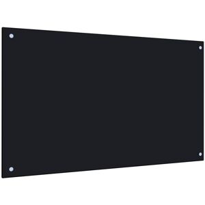 Prolenta Premium - Küchenrückwand Schwarz 100x60 cm Hartglas - Schwarz