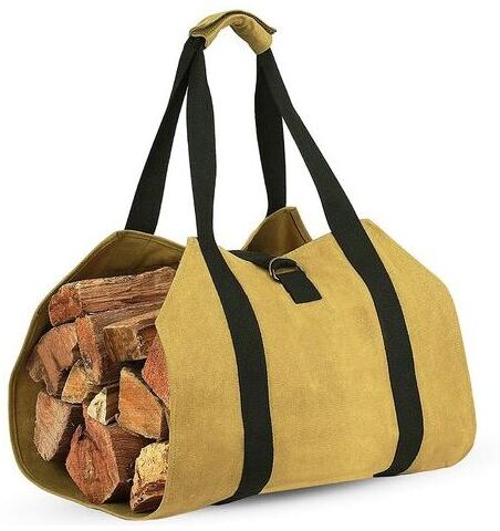 RICEEL Bolsa de leña de lona, bolsa de almacenamiento de gran capacidad. Úsala para herramientas, picnics, camping, empaquetado, juguetes para niños,