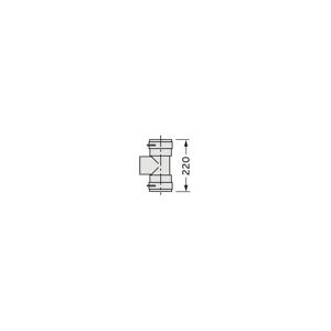 VAILLANT Va T-Stück DN100 PP87 Gr. f.Abgasanschl. konz. 80/125mm , 0020016408