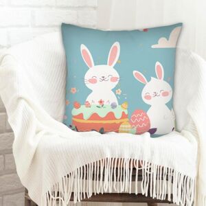 AULEDIO Housse de coussin carréeléger pour canapé, lit, chaise décoratif de ferme pour Pâques AULEDIO Housse de coussin carréeléger pour canapé, lit, chaise décoratif de ferme pour Pâques