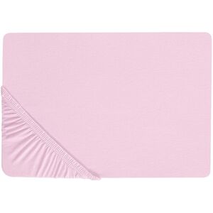 Beliani Rosafarbene Baumwoll-Spannbettlaken - 180x200 cm - Klassischer Stil Beliani Rosafarbene Baumwoll-Spannbettlaken - 180x200 cm - Klassischer Stil