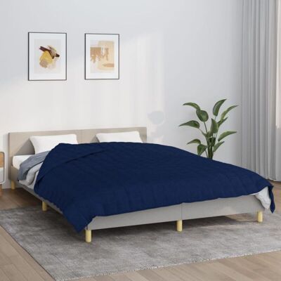 vidaXL Gewichtsdecke blau 200x225 cm 13 kg Stoff vidaXL Gewichtsdecke blau 200x225 cm 13 kg Stoff