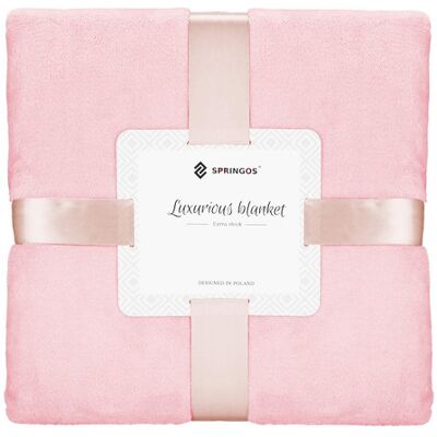 Springos Rosa 150x200cm Weiche Kuscheldecke - Decke Springos Rosa 150x200cm Weiche Kuscheldecke - Decke
