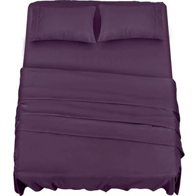 OEM Bettwäsche-set Aus Polyester-mikrofaser (4-teilig, Lila) – 1 Spannbettlaken 150 X 200 Cm, 1 Bettlaken 266 X 259 Cm Und 2 Kissenbezüge 50 X 75 Cm OEM Bettwäsche-set Aus Polyester-mikrofaser (4-teilig, Lila) – 1 Spannbettlaken 150 X 200 Cm, 1 Bettlaken 266 X 259 Cm Und 2 Kissenbezüge 50 X 75 Cm