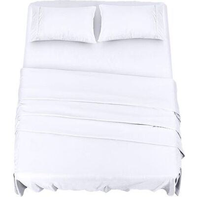 OEM Bettwäsche-set Aus Polyester-mikrofaser (4-teilig, Weiß) – 1 Spannbettlaken 150 X 200 Cm, 1 Bettlaken 266 X 259 Cm Und 2 Kissenbezüge 50 X 75 Cm OEM Bettwäsche-set Aus Polyester-mikrofaser (4-teilig, Weiß) – 1 Spannbettlaken 150 X 200 Cm, 1 Bettlaken 266 X 259 Cm Und 2 Kissenbezüge 50 X 75 Cm
