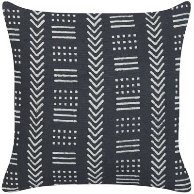 Beliani Baumwollkissen Geometrisches Muster 45 x 45 cm Schwarz und Weiß Beliani Baumwollkissen Geometrisches Muster 45 x 45 cm Schwarz und Weiß