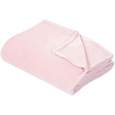 Beliani Pink Polyester-Decke - 150x200cm Gemütliche Winterdecke Beliani Pink Polyester-Decke - 150x200cm Gemütliche Winterdecke