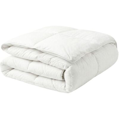 BELIANI Bettdecke Weiß Japara Baumwolle Entendaunen 240 X 220 Cm Extra Warm Geräuscharm Luftdurchlässig Leicht Winter Schlafzimmer BELIANI Bettdecke Weiß Japara Baumwolle Entendaunen 240 X 220 Cm Extra Warm Geräuscharm Luftdurchlässig Leicht Winter Schlafzimmer