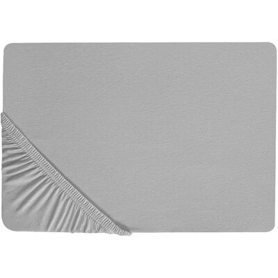 Beliani Spannbettlaken Grau Baumwolle - 140x200 cm - Schlafzimmermaterial Beliani Spannbettlaken Grau Baumwolle - 140x200 cm - Schlafzimmermaterial