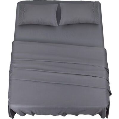 OEM Bettwäsche-set Aus Polyester-mikrofaser (4-teilig, Grau) – 1 Spannbettlaken 150 X 200 Cm, 1 Bettlaken 228 X 259 Cm Und 2 Kissenbezüge 50 X 75 Cm OEM Bettwäsche-set Aus Polyester-mikrofaser (4-teilig, Grau) – 1 Spannbettlaken 150 X 200 Cm, 1 Bettlaken 228 X 259 Cm Und 2 Kissenbezüge 50 X 75 Cm