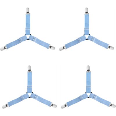 HEAT Set Mit 4 Elastischen Haltebändern Für Spannbettlaken, Vielseitig Einsetzbar Und Verstellbar, Für Matratzen Und Bettlaken (blau). HEAT Set Mit 4 Elastischen Haltebändern Für Spannbettlaken, Vielseitig Einsetzbar Und Verstellbar, Für Matratzen Und Bettlaken (blau).