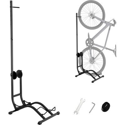 Wiltec Fahrradständer Vertikal Typ 02 Universal Fahrradhalter 400 X 460 X 1300 Mm Bis 35 Kg, Radständer Mit Höhenverstellbaren Ratschenhaken Mit Push In System Wiltec Fahrradständer Vertikal Typ 02 Universal Fahrradhalter 400 X 460 X 1300 Mm Bis 35 Kg, Radständer Mit Höhenverstellbaren Ratschenhaken Mit Push In System