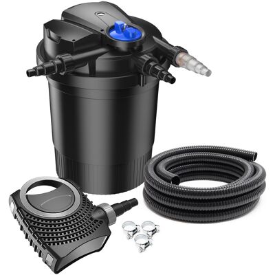WILTEC Sunsun Komplettset: Cpa-10000 Teichdruckfilter Bis 12000 L Mit 11 Watt Uv-c Teichklärer, Neo8000 Supereco Teichpumpe 8000l/h 70w, 10m Teichschlauch 38 Mm (1 1/2"), Schlauchschellen W1 44-47mm WILTEC Sunsun Komplettset: Cpa-10000 Teichdruckfilter Bis 12000 L Mit 11 Watt Uv-c Teichklärer, Neo8000 Supereco Teichpumpe 8000l/h 70w, 10m Teichschlauch 38 Mm (1 1/2"), Schlauchschellen W1 44-47mm